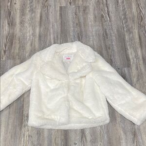 The Children's Place Cream Faux Fur Jacket